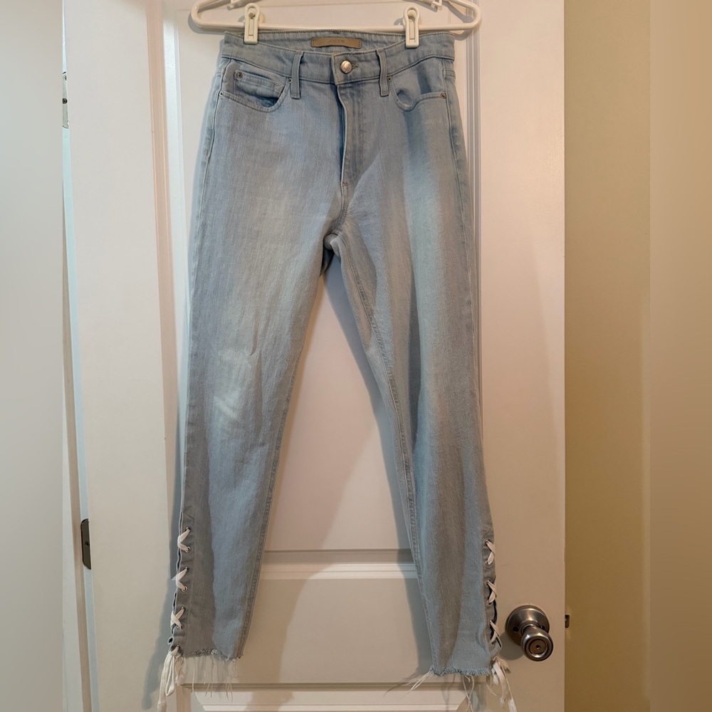 Light Blue Women's Joe’s Jeans with Lace-Up Detail